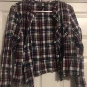 Flannel printed top
